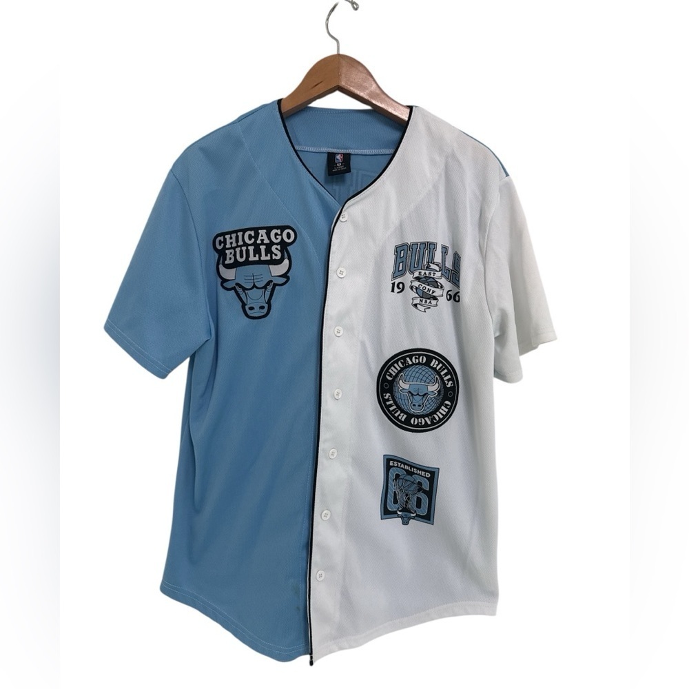 Chicago Bulls NBA Baby Blue Jersey Size Large